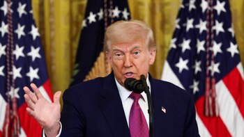 U.S. President Trump signs a