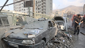 Aftermath of Israeli strikes, in